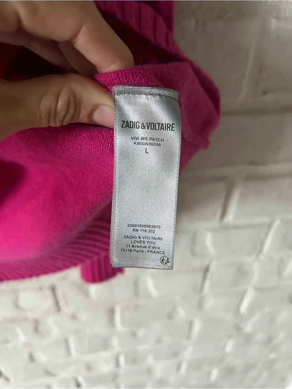 Zadig & Voltaire Patch Sleeve Cashmere Sweater